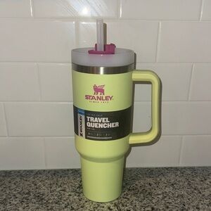Rare! Limited Edition Stanley Yellow Travel Quencher with Pink Lid Accent